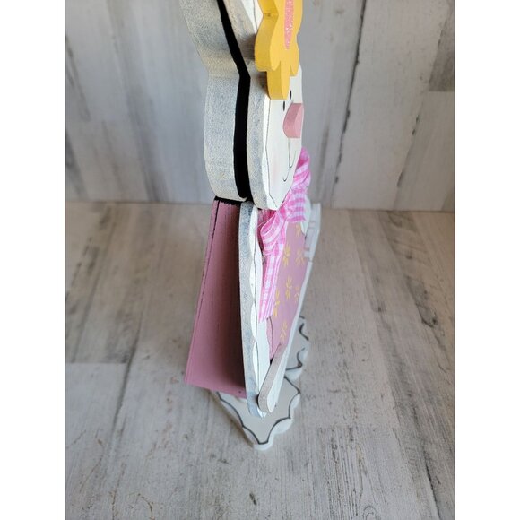 Vintage rabbit white folk art Easter standing spring home decor figure - Picture 11 of 11